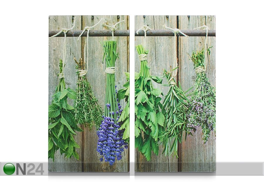 Räiskesuoja/liesisuoja Herbs 52x30 cm 2 kpl kuvasuurennos
