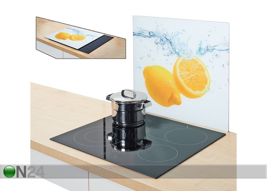Räiskesuoja/liesisuoja LEMON SPLASH 56x50 cm kuvasuurennos