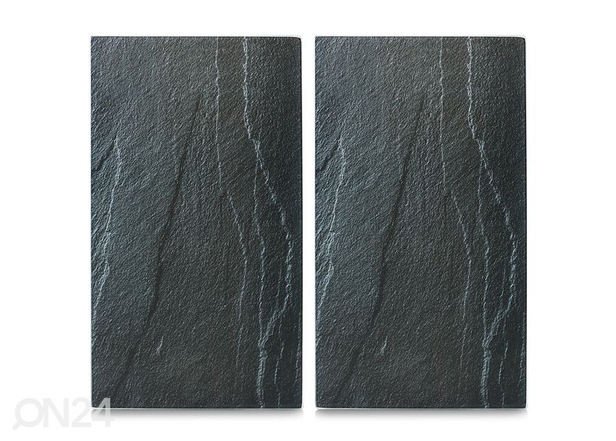 Räiskesuoja/liesisuoja Slate 52x30 cm 2 kpl kuvasuurennos
