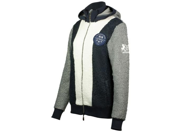 Ratsastustakki fleece jonah unisex XS sininen / harmaa kuvasuurennos
