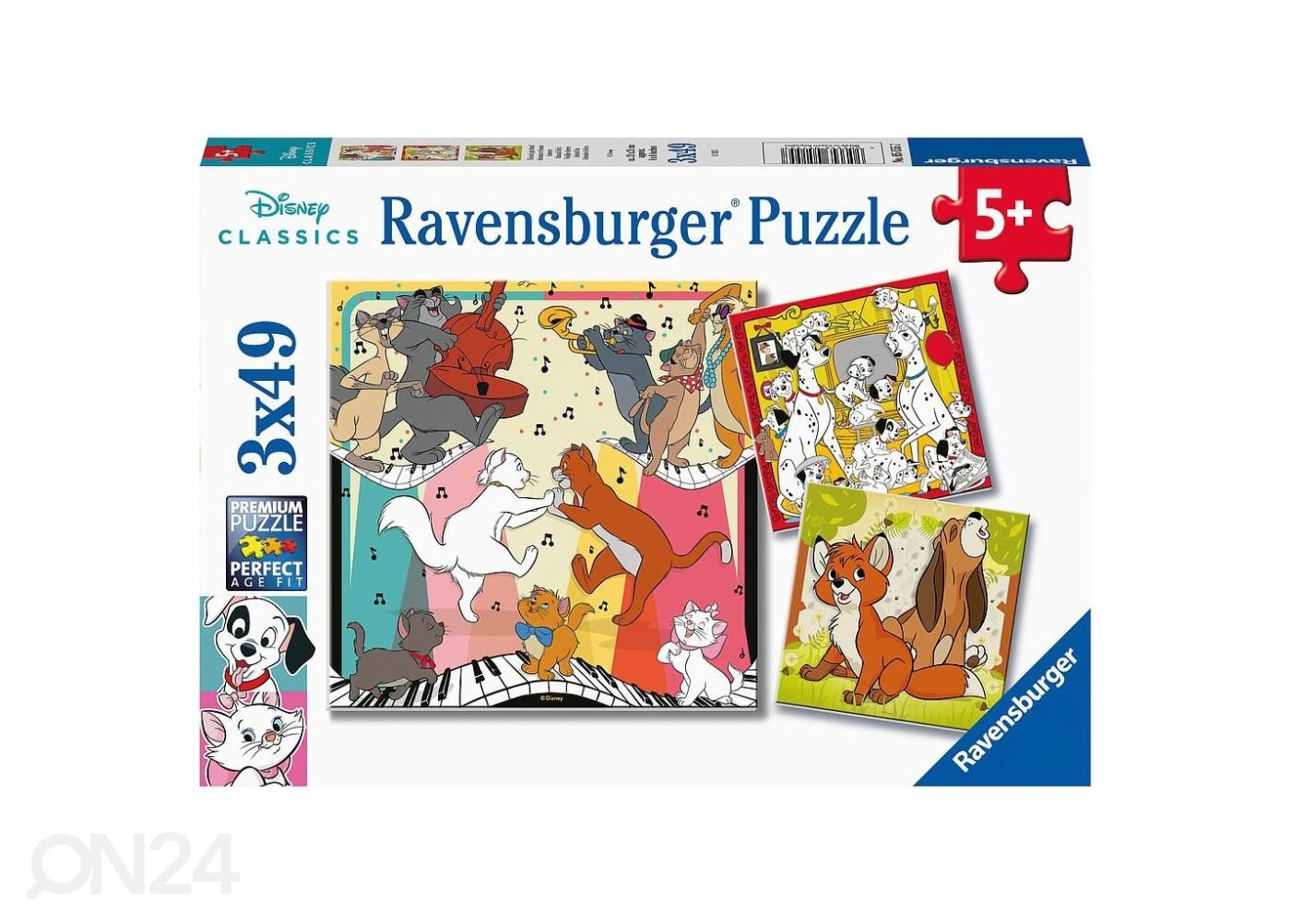 Ravensburger palapeli 3x49 kpl Disney hahmot kuvasuurennos