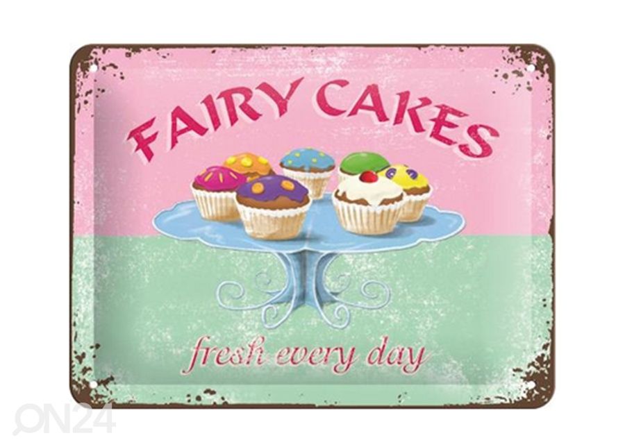 Retro juliste Fairy Cakes 15x20 cm kuvasuurennos