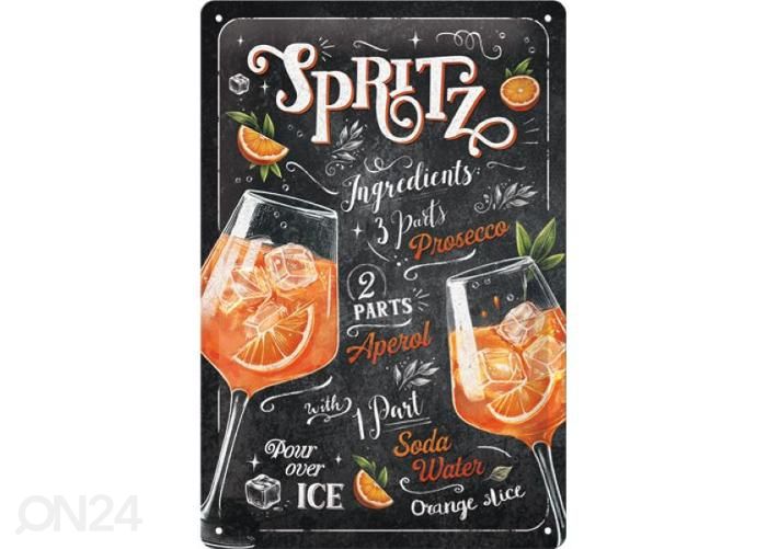 Retro metallijuliste 20x30 cm / Aperol Spritz kuvasuurennos