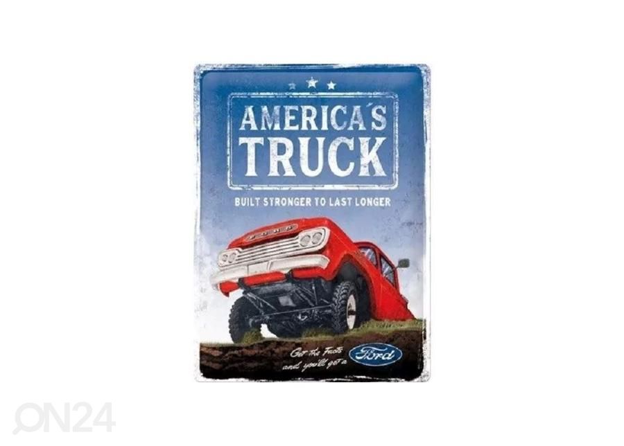 Retro metallijuliste Ford - America´s Truck F100 30x40 cm kuvasuurennos