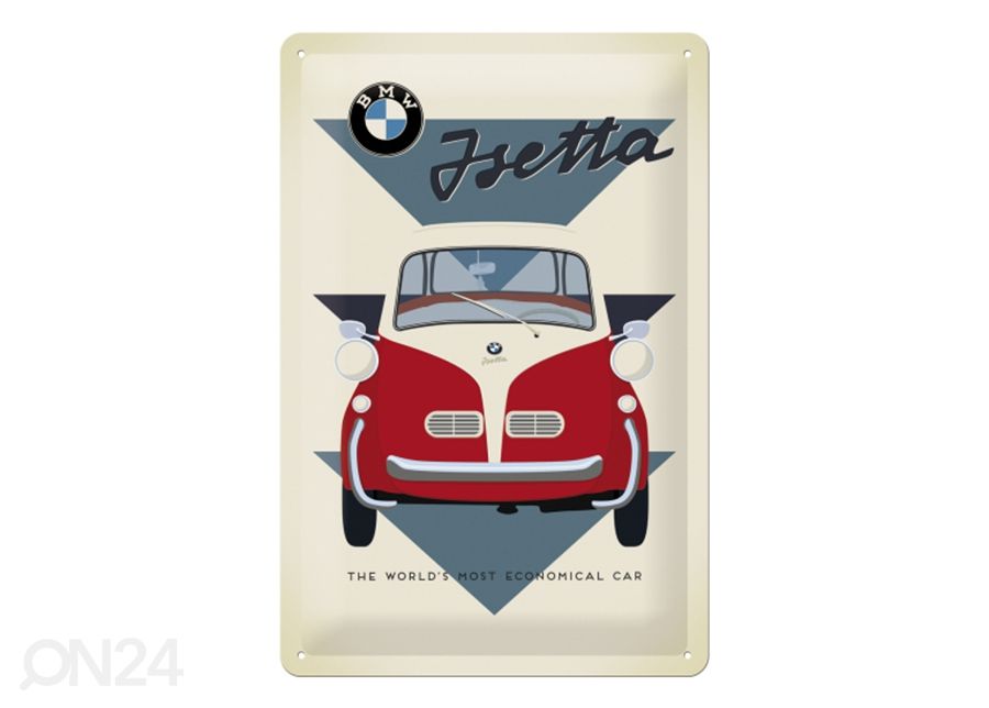 Retro metallitaulu BMW Isetta 20x30cm kuvasuurennos