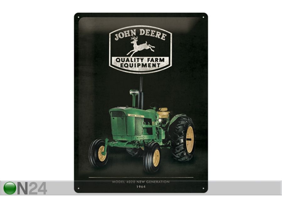 Retro metallitaulu John Deere Model 4020 30x40 cm kuvasuurennos