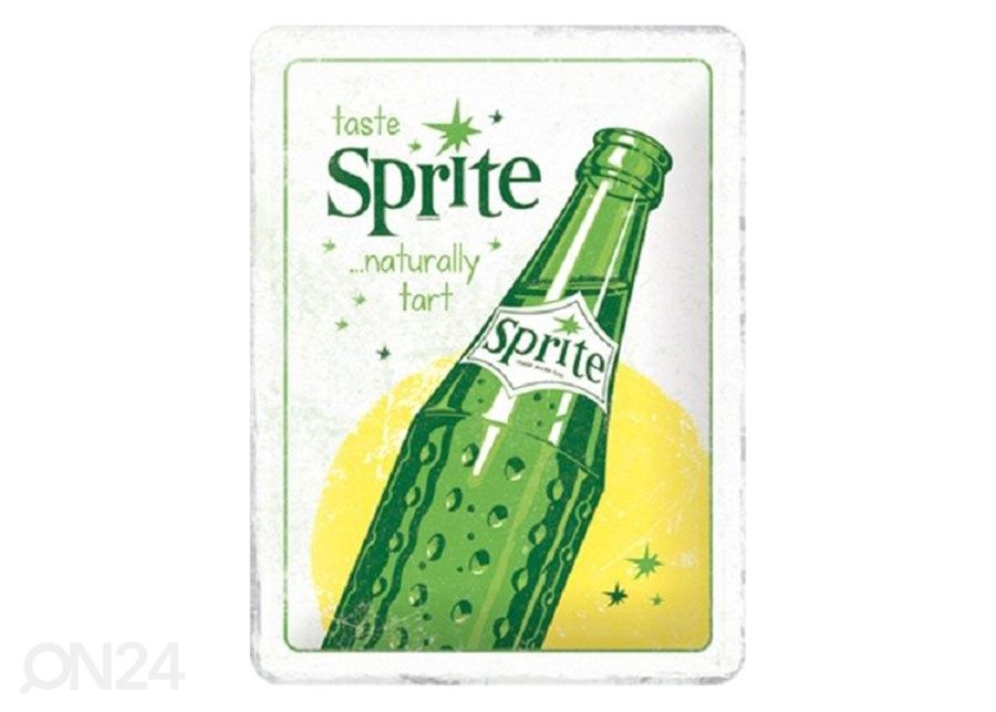 Retro metallitaulu Sprite - Bottle 15x20 cm kuvasuurennos