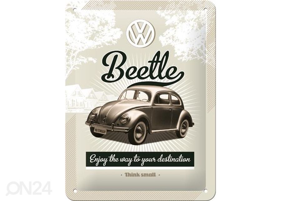 Retro metallitaulu VW Beetle 15x20cm kuvasuurennos