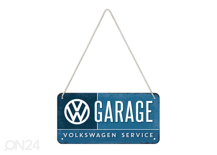 Retro metallitaulu VW Garage 10x20 cm kuvasuurennos