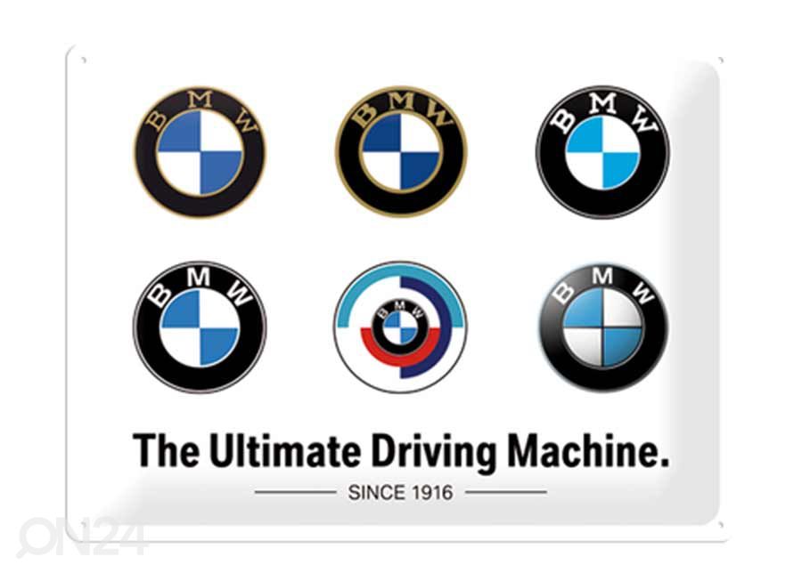 Retrotyylinen metallitaulu BMW - Logo Evolution 30x40 cm kuvasuurennos