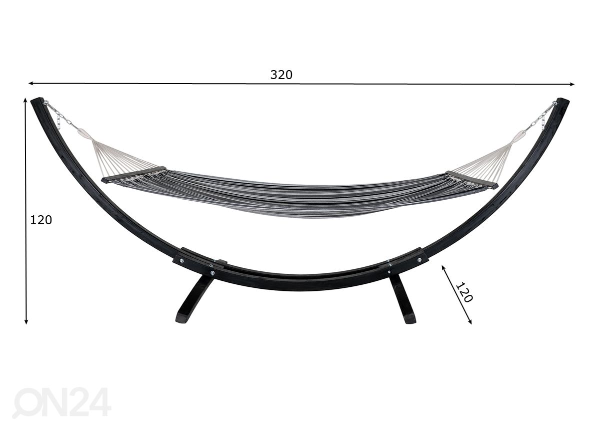 Riippumatto Hammock kuvasuurennos mitat