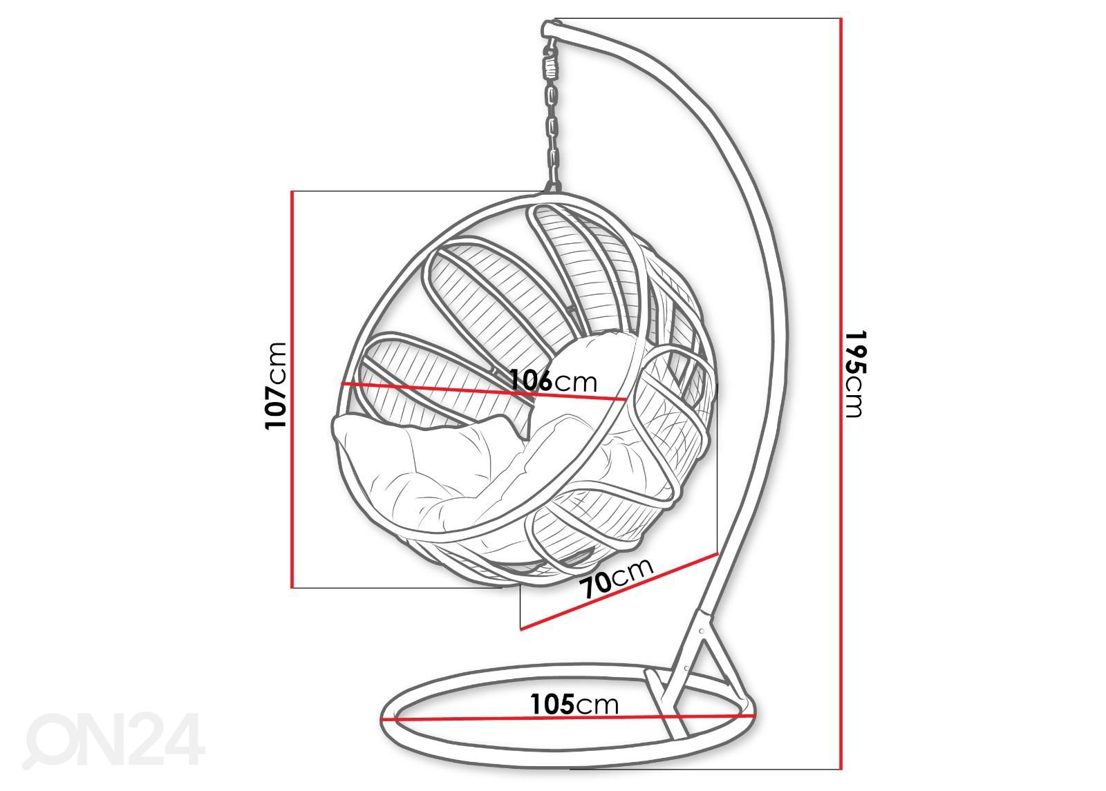 Riipputuoli Flower kuvasuurennos mitat