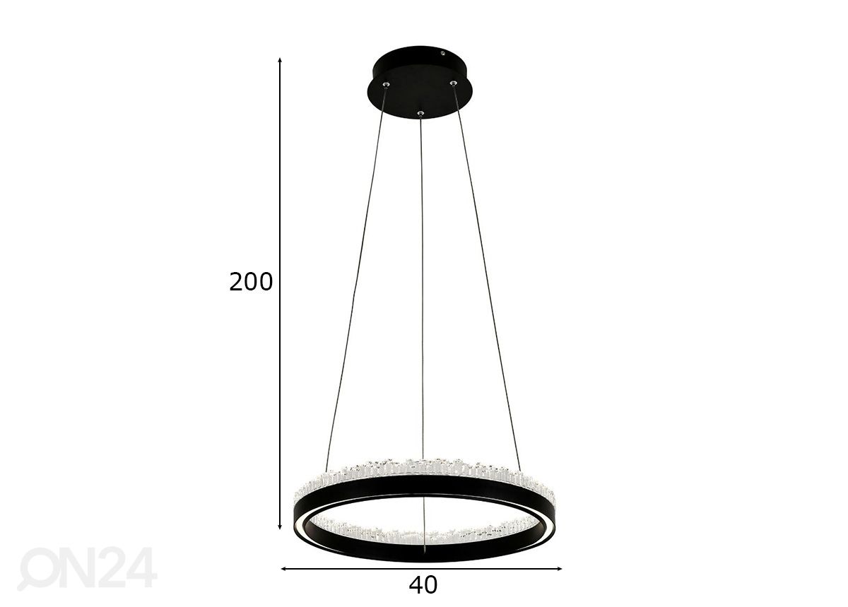 Riippuvalaisin Ø 40 cm kuvasuurennos mitat