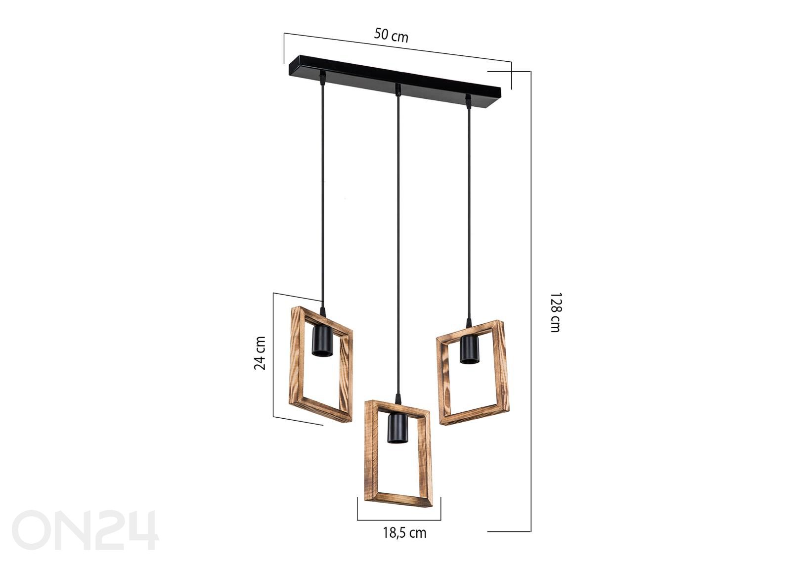 Riippuvalaisin Atria 3S kuvasuurennos mitat