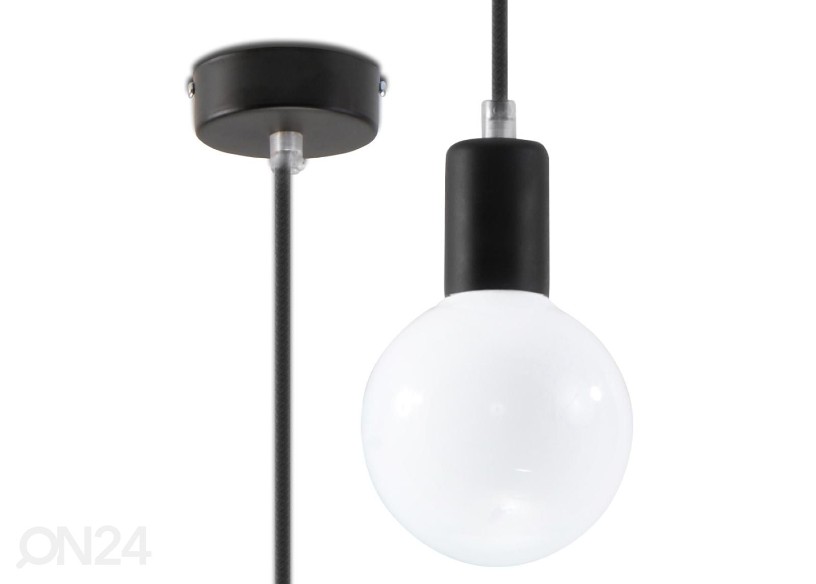 Riippuvalaisin Edison, musta kuvasuurennos
