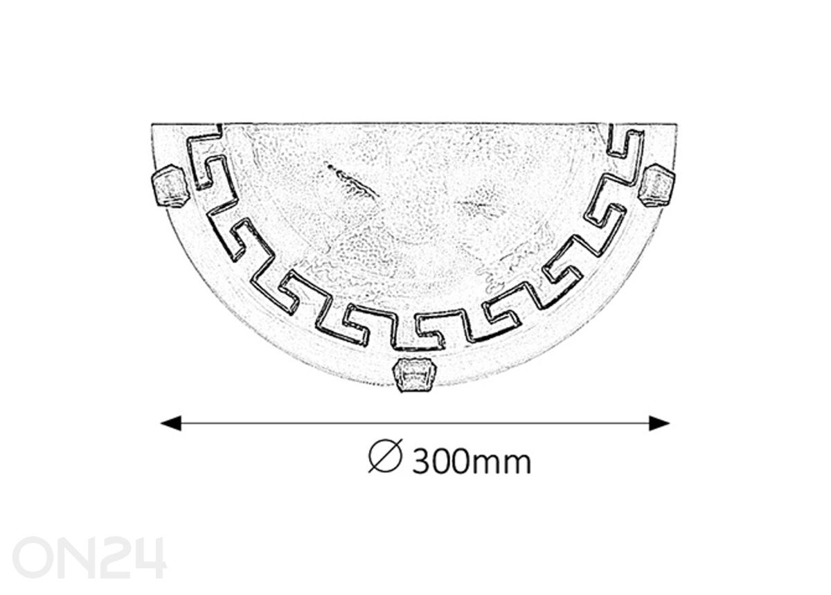 Riippuvalaisin Etrusco kuvasuurennos mitat