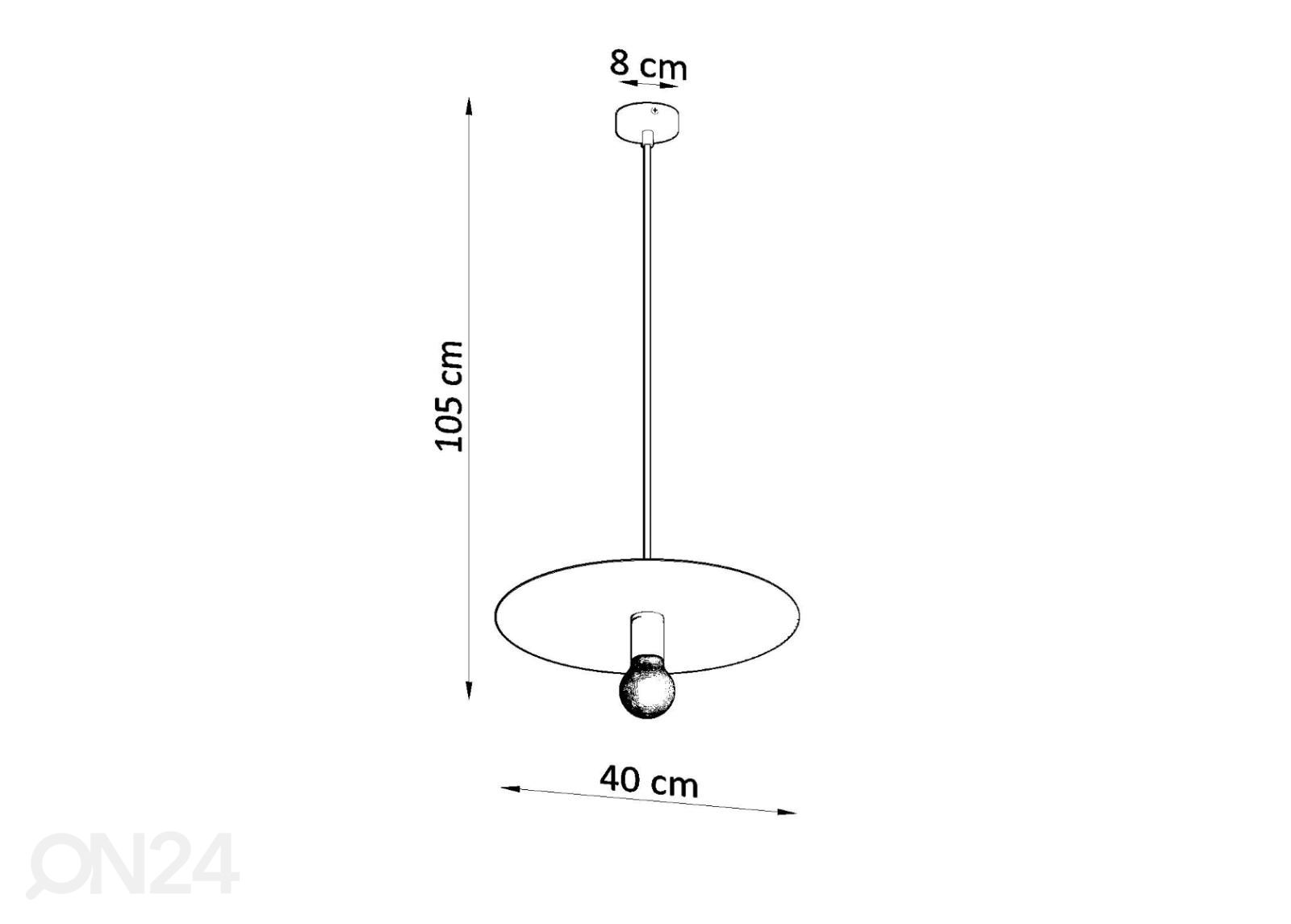 Riippuvalaisin Flavio kuvasuurennos mitat