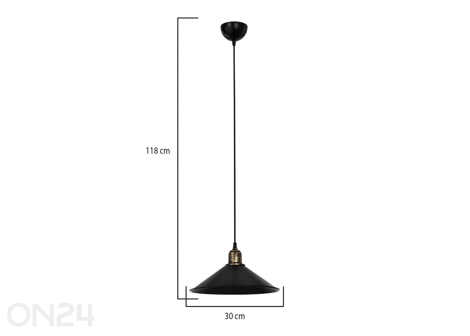 Riippuvalaisin Maya Black kuvasuurennos mitat