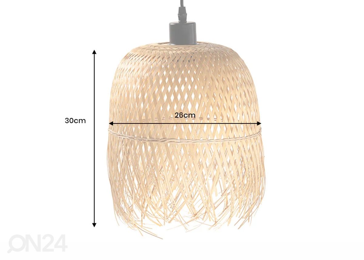 Riippuvalaisin Organic Living Ø 26 cm kuvasuurennos mitat