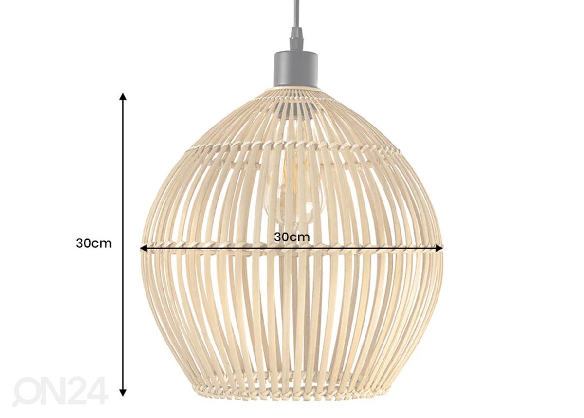Riippuvalaisin Organic Living Ø 30 cm kuvasuurennos mitat