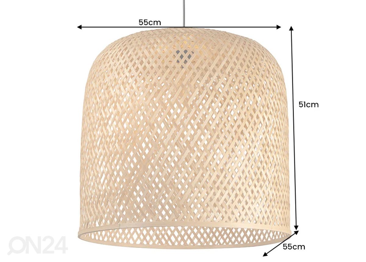 Riippuvalaisin Organic Living Ø 55 cm kuvasuurennos mitat