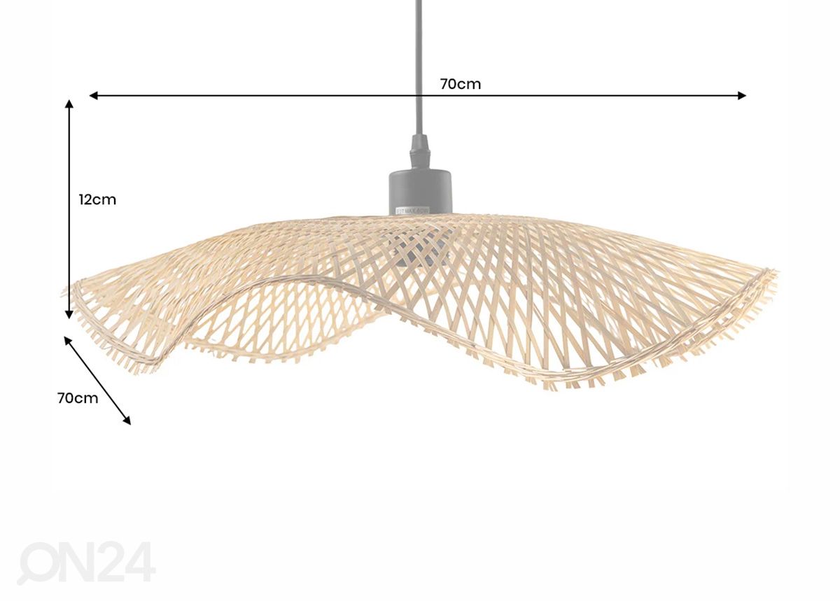Riippuvalaisin Organic Living Ø 70 cm kuvasuurennos mitat