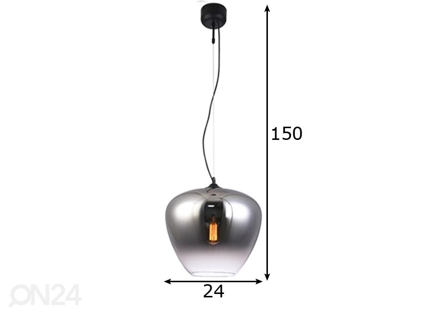 Riippuvalaisin Oscar Ø 24 cm kuvasuurennos mitat