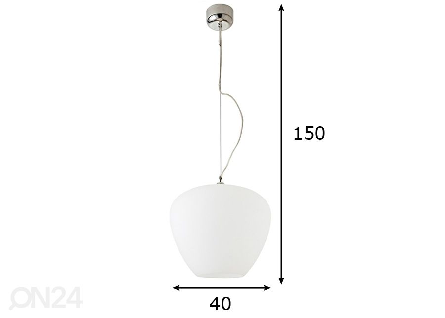 Riippuvalaisin Oscar Ø 40 cm kuvasuurennos mitat