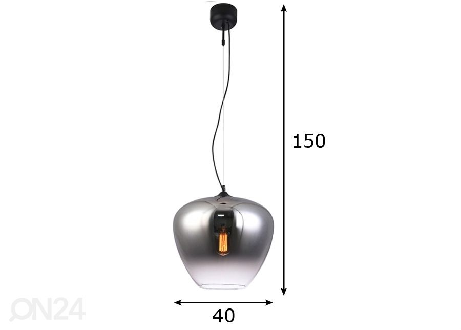 Riippuvalaisin Oscar Ø 40 cm kuvasuurennos mitat