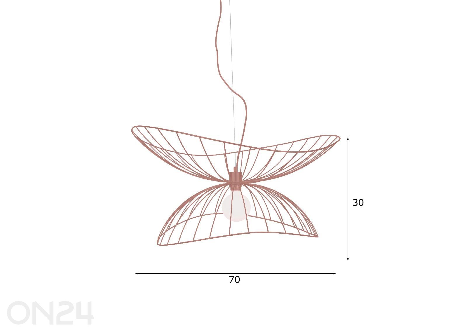 Riippuvalaisin Ray 70 kuvasuurennos mitat