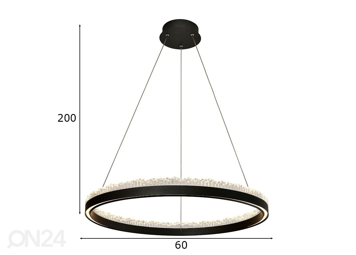 Riippuvalaisin Regi Ø 60 cm kuvasuurennos mitat