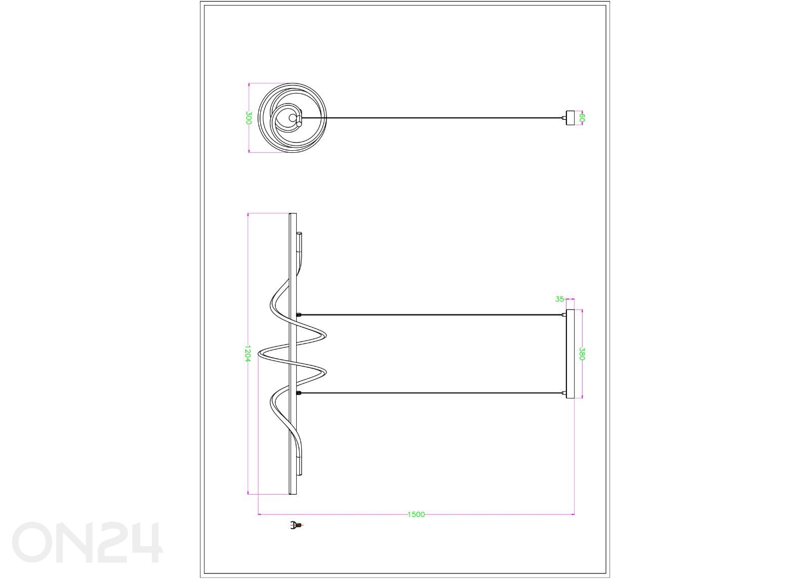 Riippuvalaisin Velenne kuvasuurennos mitat