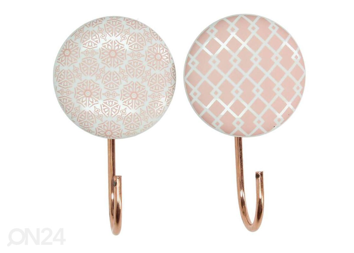 Ripustuskoukut Ceramic pink, 2 kpl kuvasuurennos