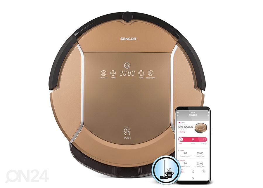 Robotti-imuri Sencor mopilla SRV4000GDEUE3 kuvasuurennos