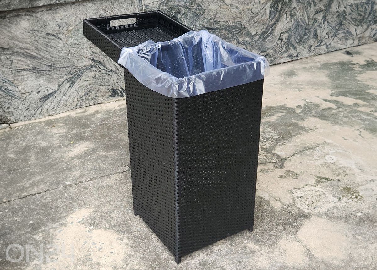 Roskalaatikko ulkokäyttöön Wicker kuvasuurennos