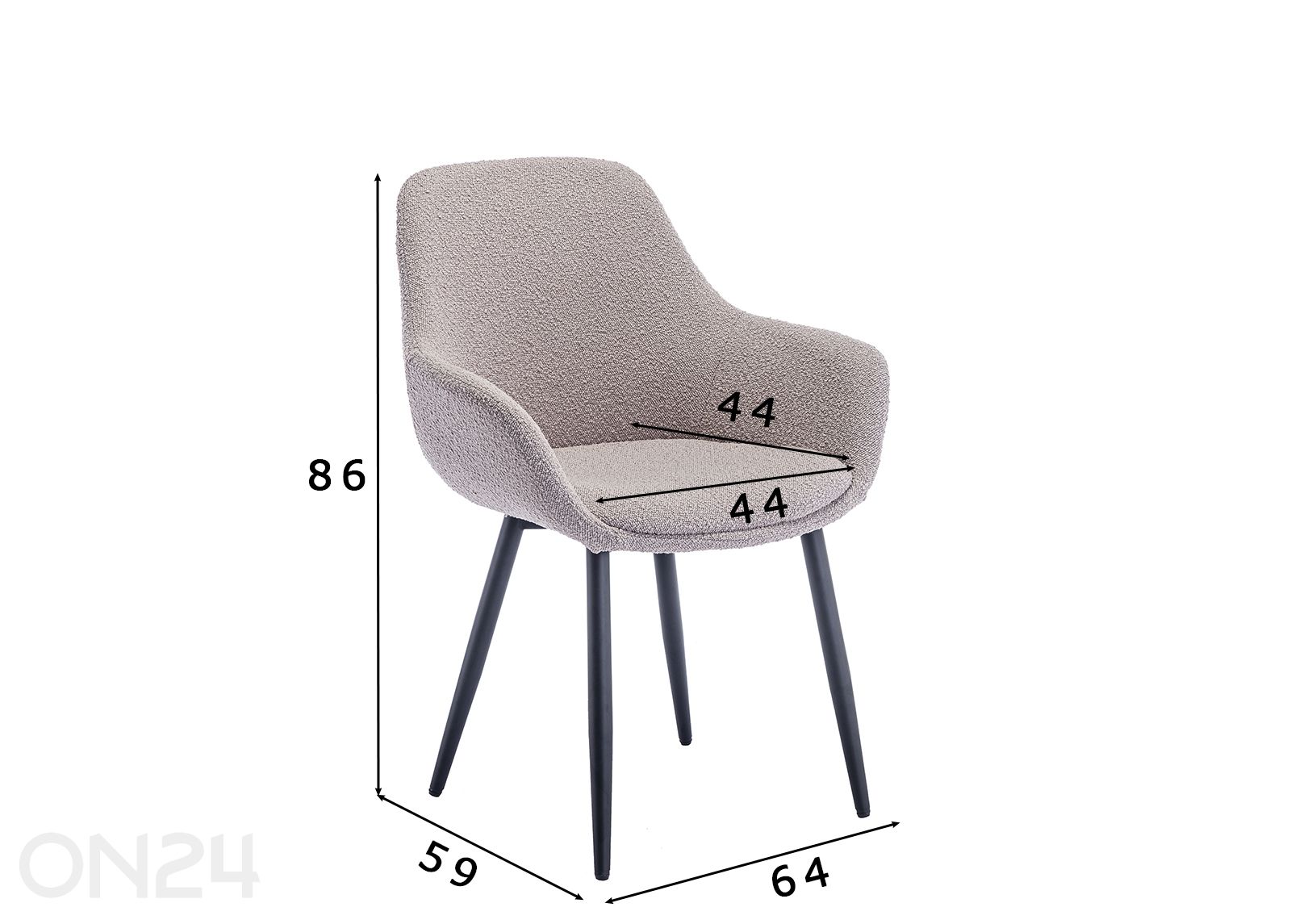 Ruokapöydän tuolit Baily, 2 kpl kuvasuurennos