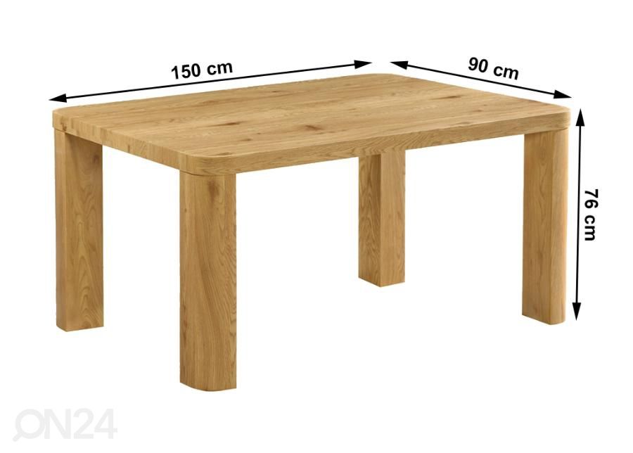Ruokapöytä kuvasuurennos mitat