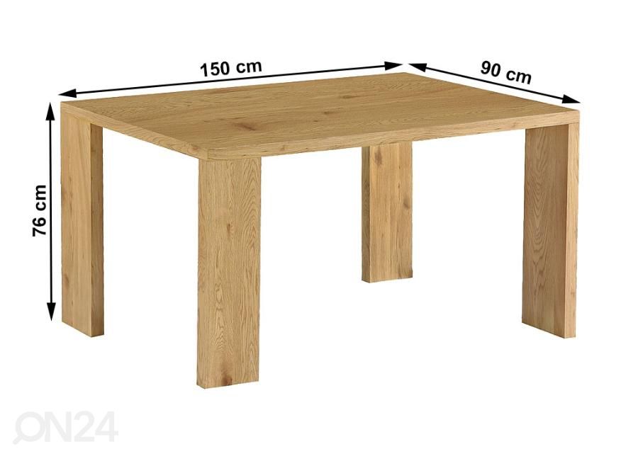Ruokapöytä kuvasuurennos mitat