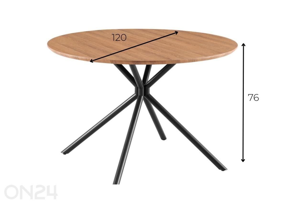 Ruokapöytä Bevel kuvasuurennos mitat