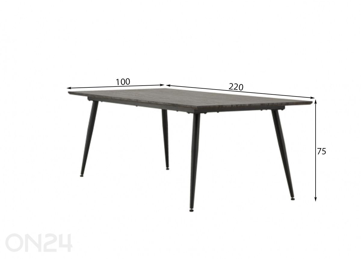 Ruokapöytä Keholmen Keholmen 220x100 cm kuvasuurennos mitat