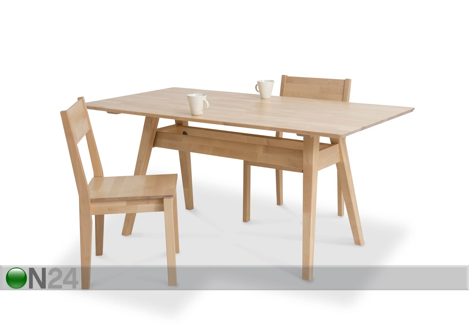 Ruokapöytä NOTTE, koivu 160x85 cm kuvasuurennos