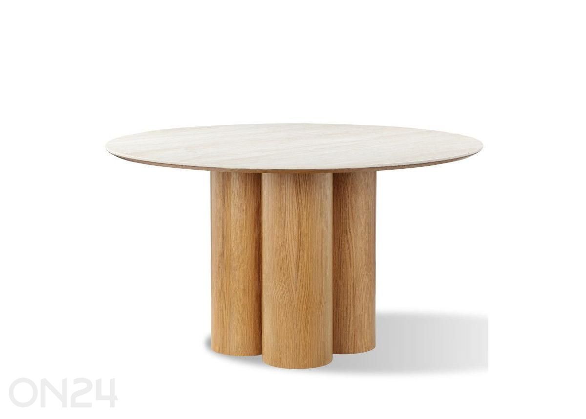 Ruokapöytä Oliin D120, tammi/vaaleanbeige kuvasuurennos