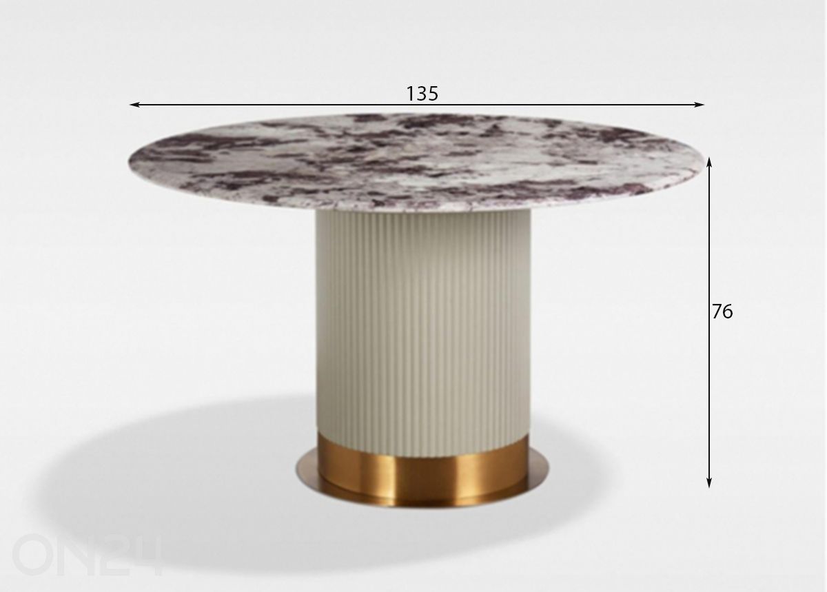 Ruokapöytä Stilig Ø 135 cm kuvasuurennos mitat