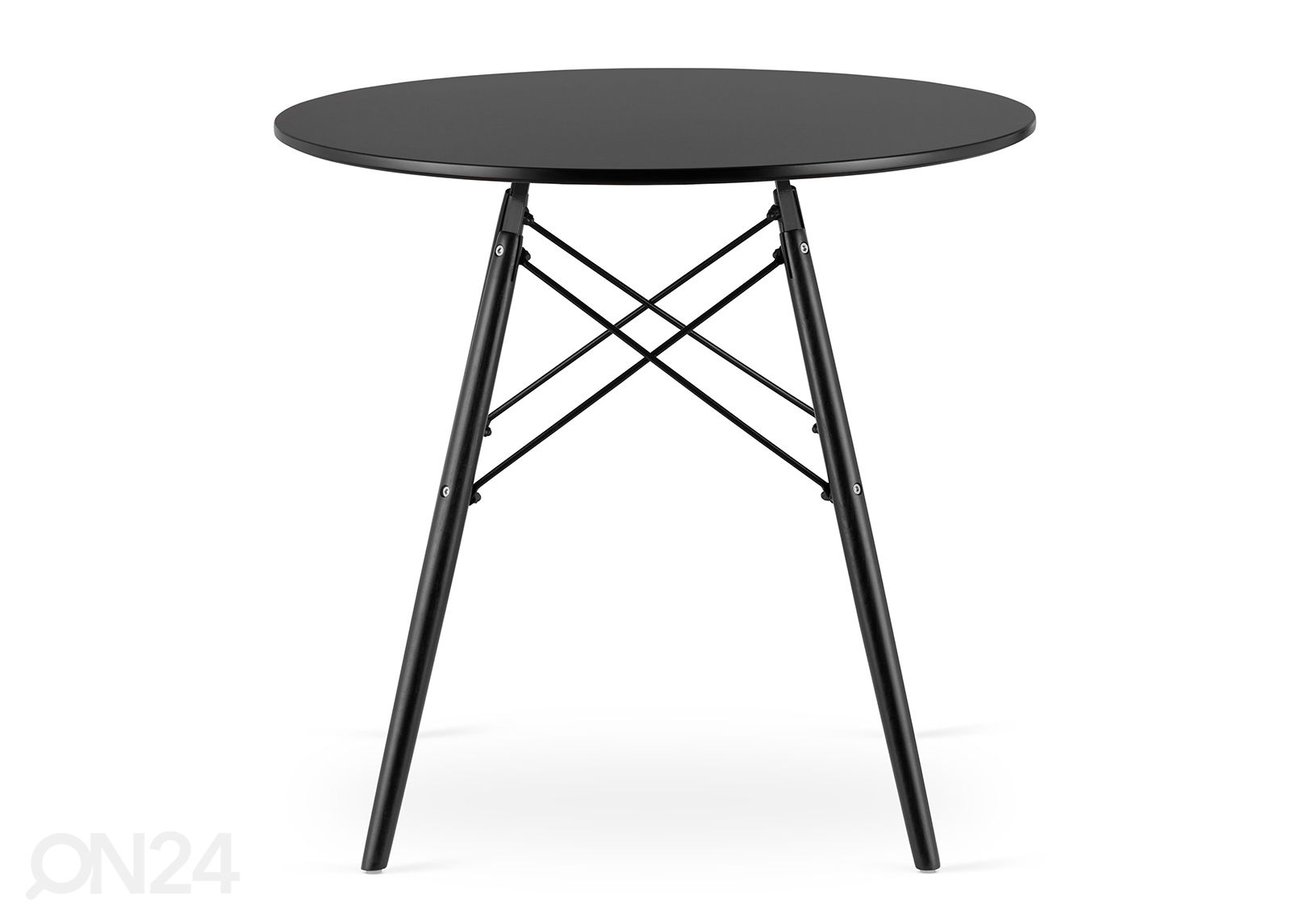 Ruokapöytä Todi Ø 80 cm, musta/musta kuvasuurennos