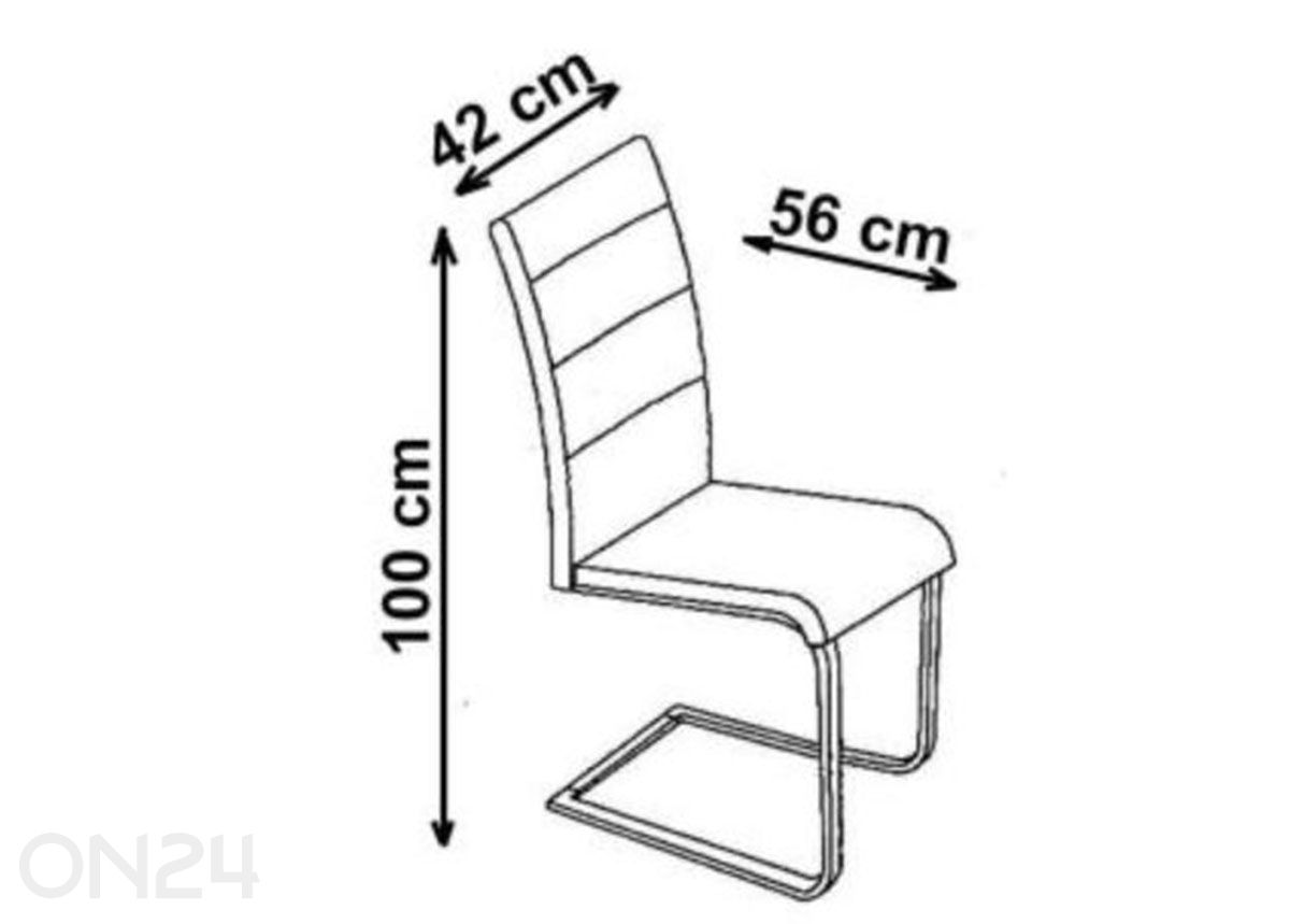 Ruokatuoli kuvasuurennos mitat
