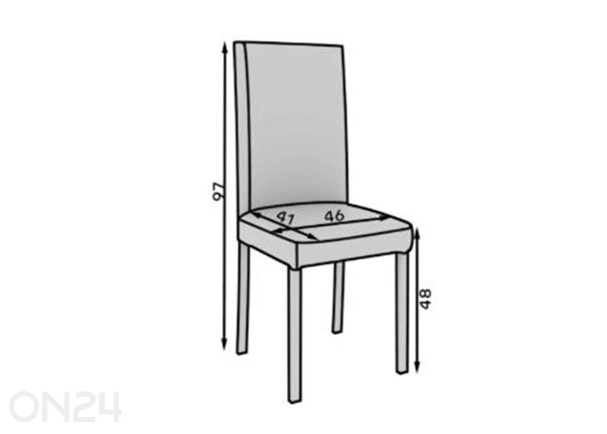 Ruokatuoli Nola II kuvasuurennos mitat