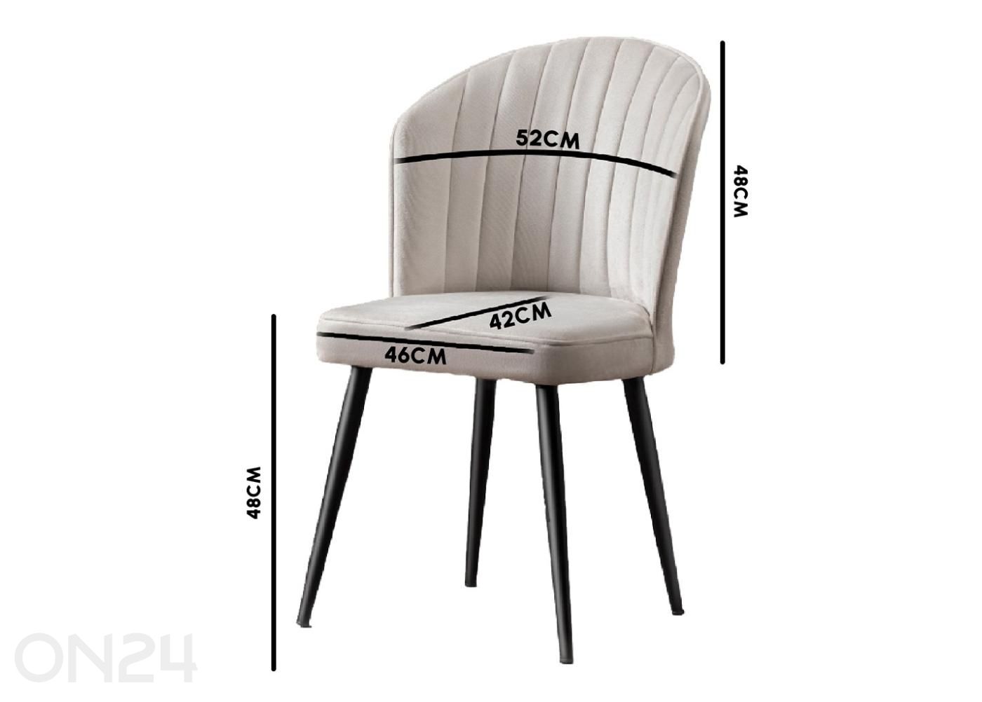 Ruokatuoli Rubi, 4 kpl kuvasuurennos mitat