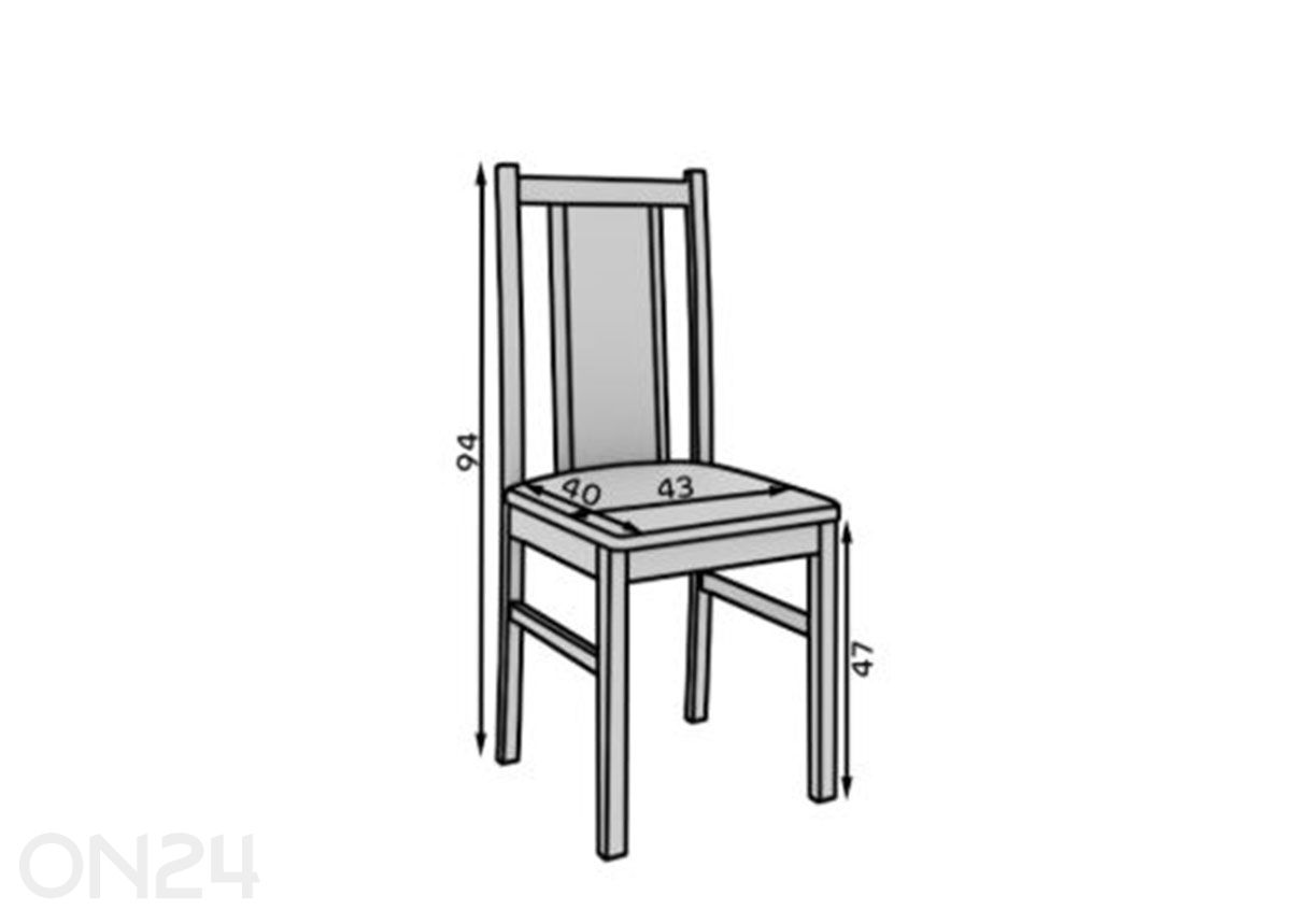 Ruokatuoli Vos XIV kuvasuurennos mitat
