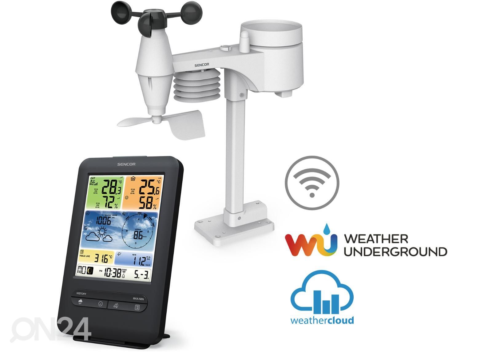 Sääasema WiFi Sencor SWS9898 kuvasuurennos