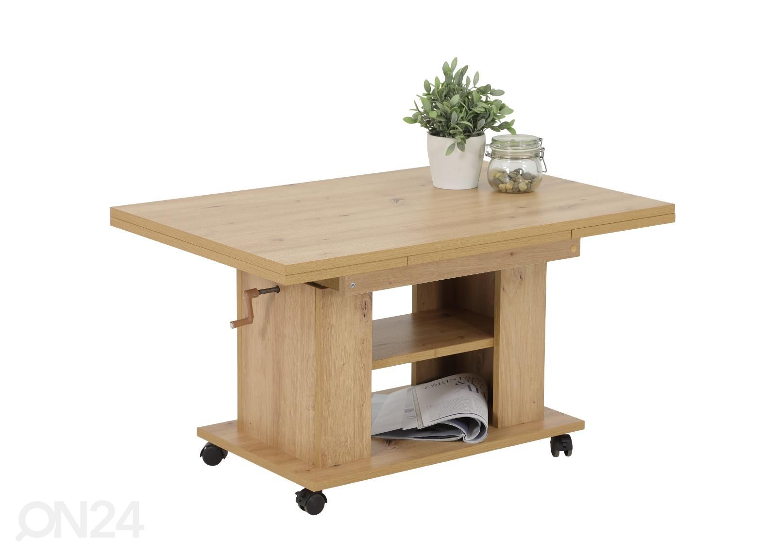 Säädettävä sohvapöytä Jakob 60x90-142 cm kuvasuurennos